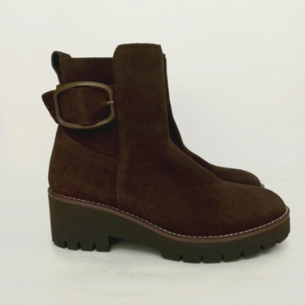 BLONDO "Dahlia" Brown Leather Waterproof Boot Women's Size 6.5M